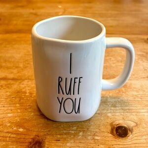 Rae Dunn White 'I Ruff You' Mug